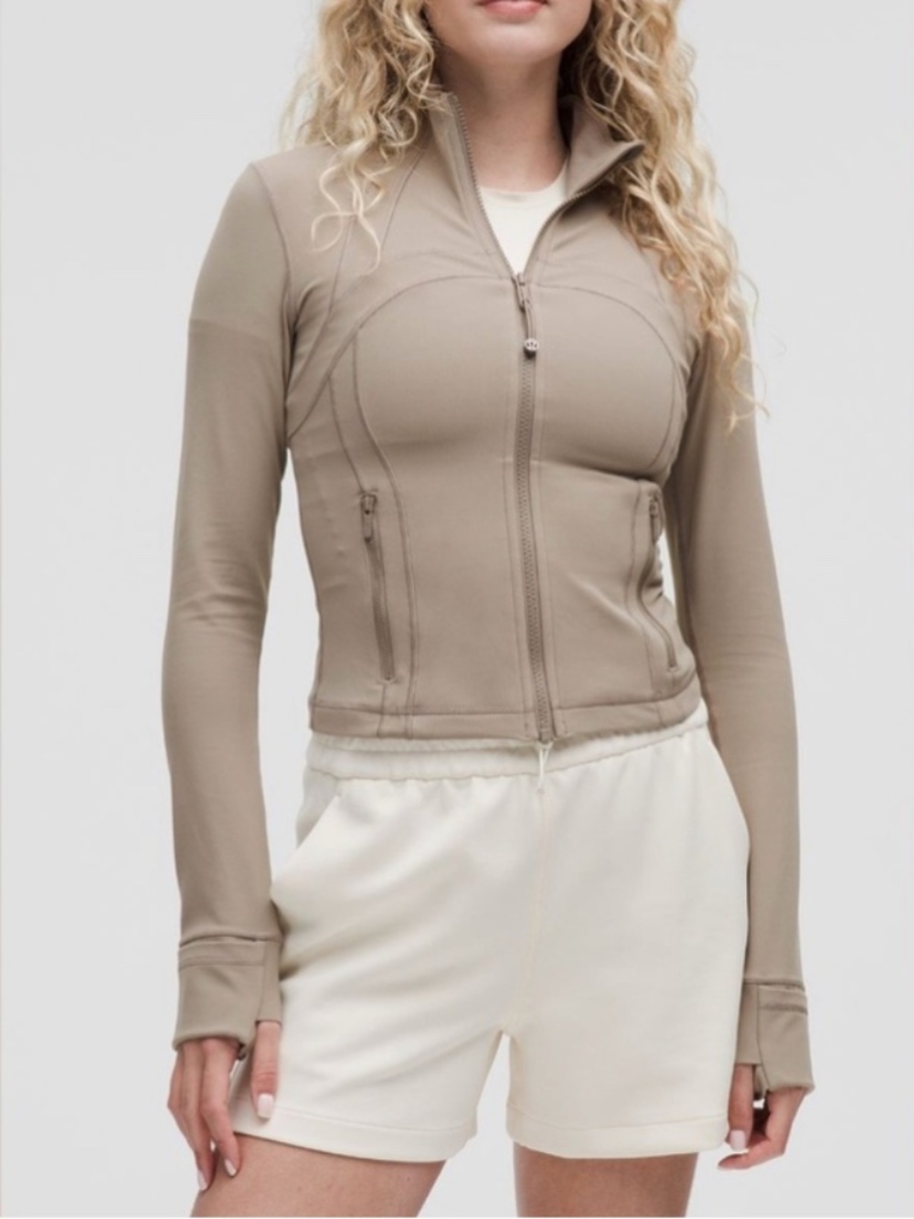 NWT LULULEMON Define Cropped Jacket *Nulu - Warm Ash Grey size 4